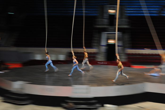 Репетиция шоу театра Cirque du Soleil