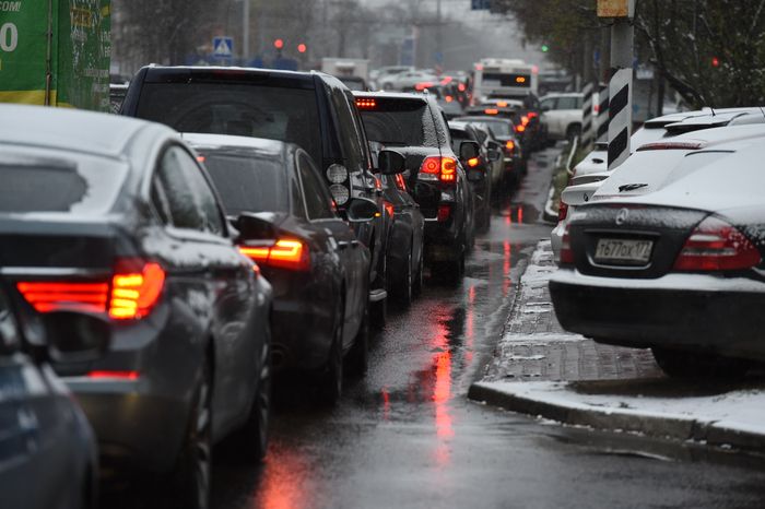 Первый снег в Москве