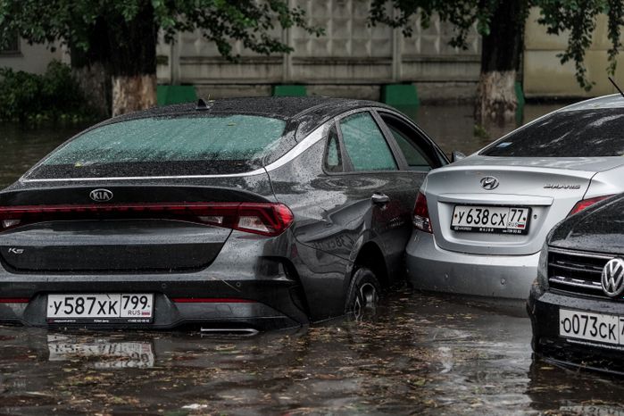 Последствия ливня в Москве