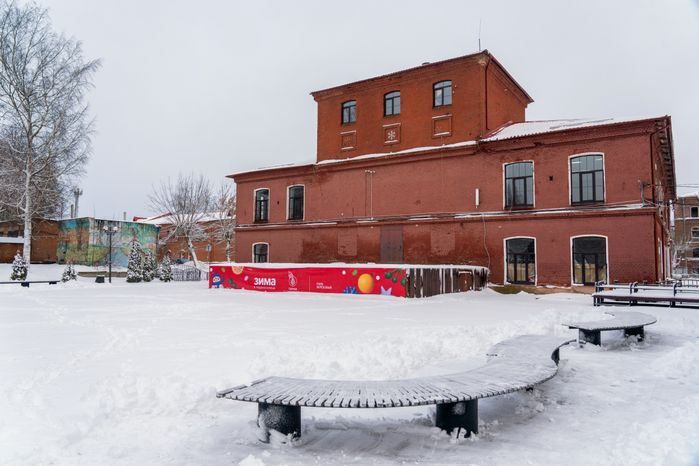 Высоковский городской парк культуры и отдыха «Березовый» в округе Клин зимой