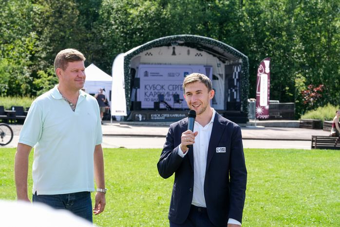 Сергей Карякин и Дмитрий Губерниев