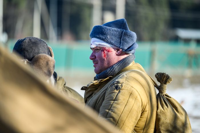 Военно-историческая реконструкция в музее танка Т-34 в Мытищах