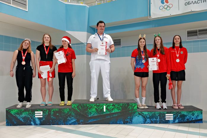 Награждение победителей Чемпионата Московской области по плаванию в Рузе