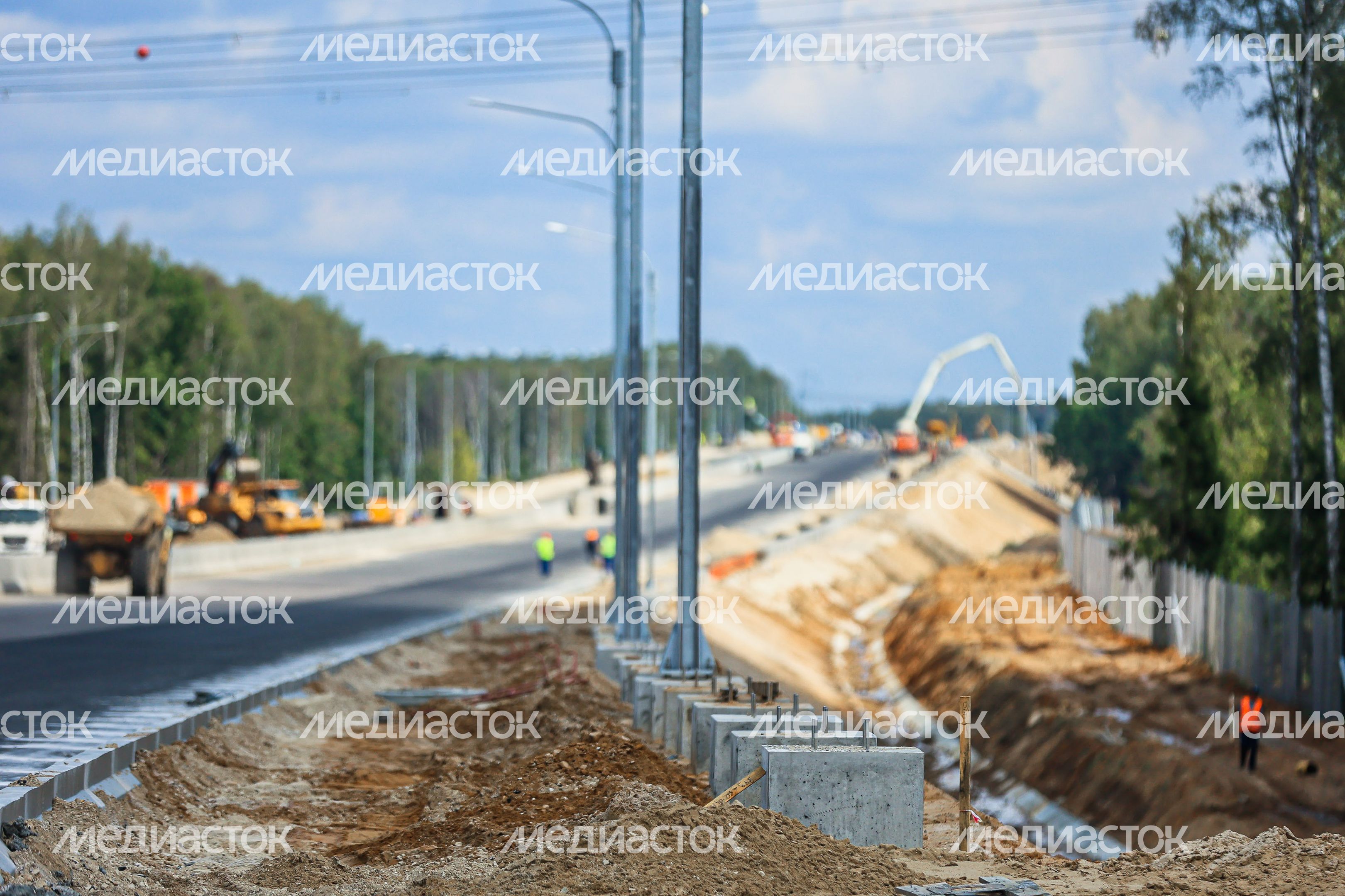 Проверка хода строительства подмосковного участка М-12 «Москва-Казань» Губернатором Подмосковья