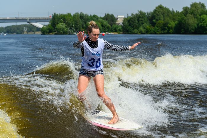 Чемпионат Московской области по серфингу на Пироговском водохранилище в Долгопрудном