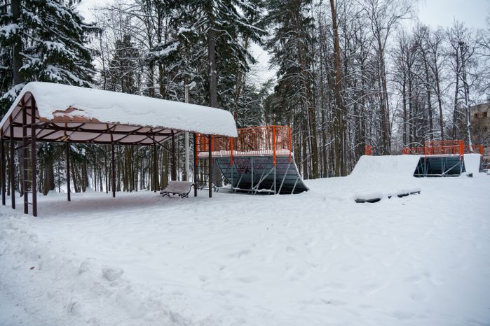 Парк «Скитские пруды» в Сергиевом Посаде зимой