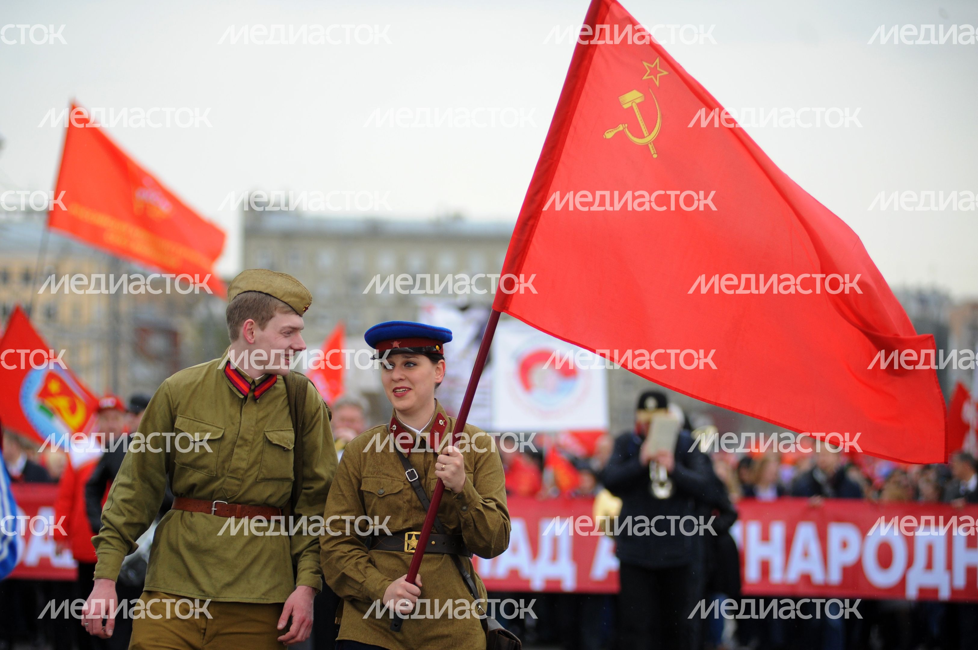 Первомайская демонстрация в Москве Первомайская демонстрация в Москве