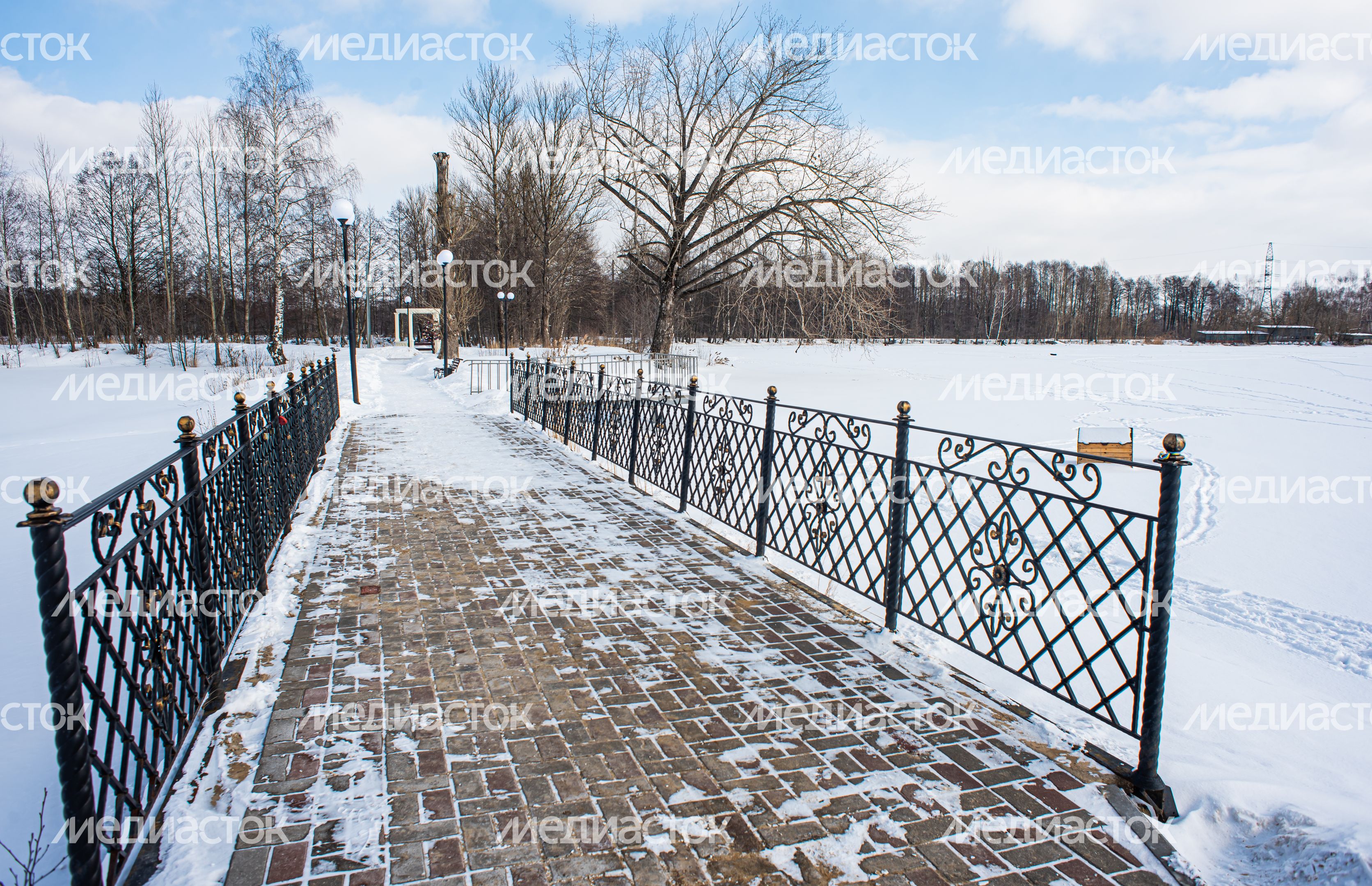 Зимние виды города Электрогорск