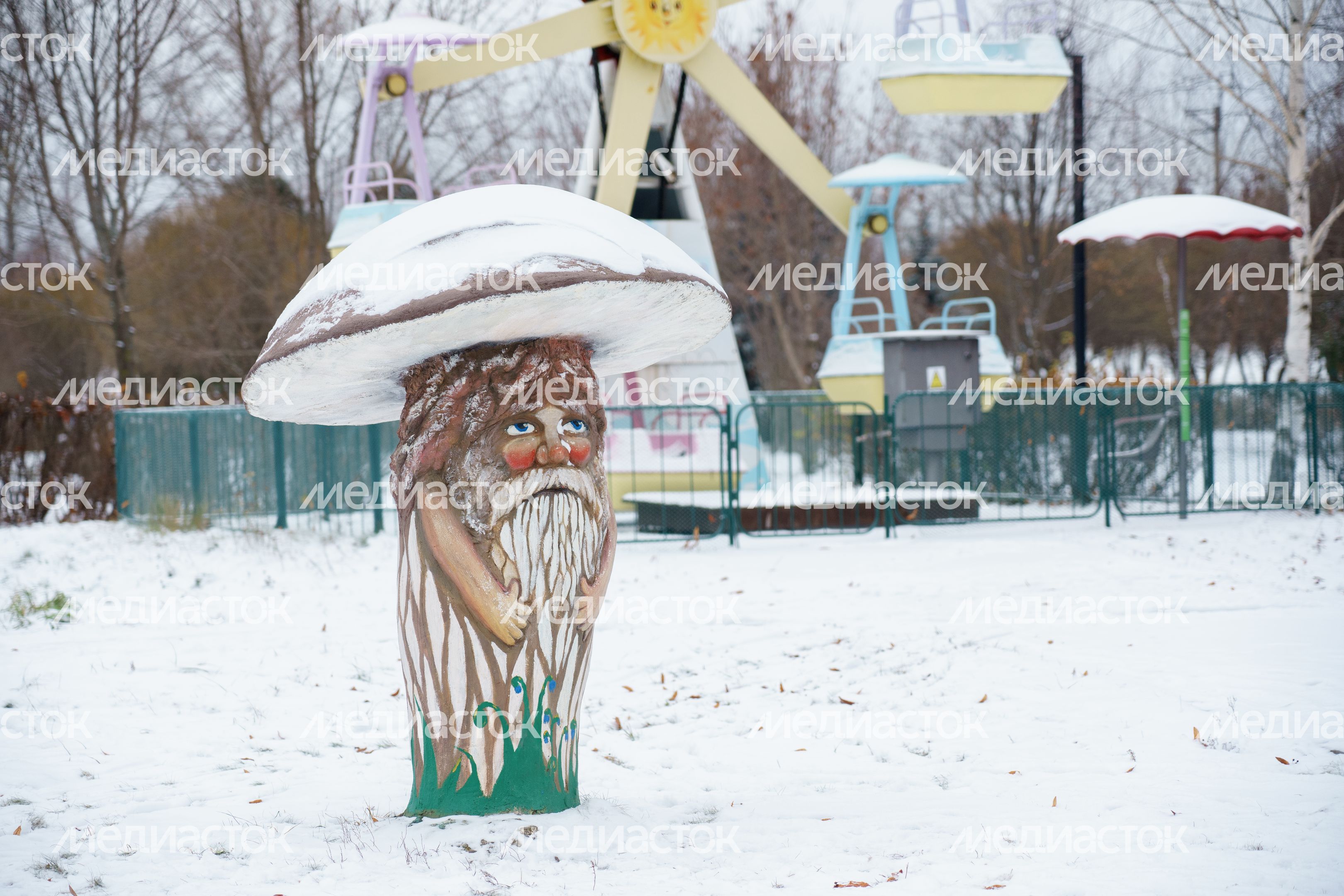 Дубна. Парк семейного отдыха. Зима