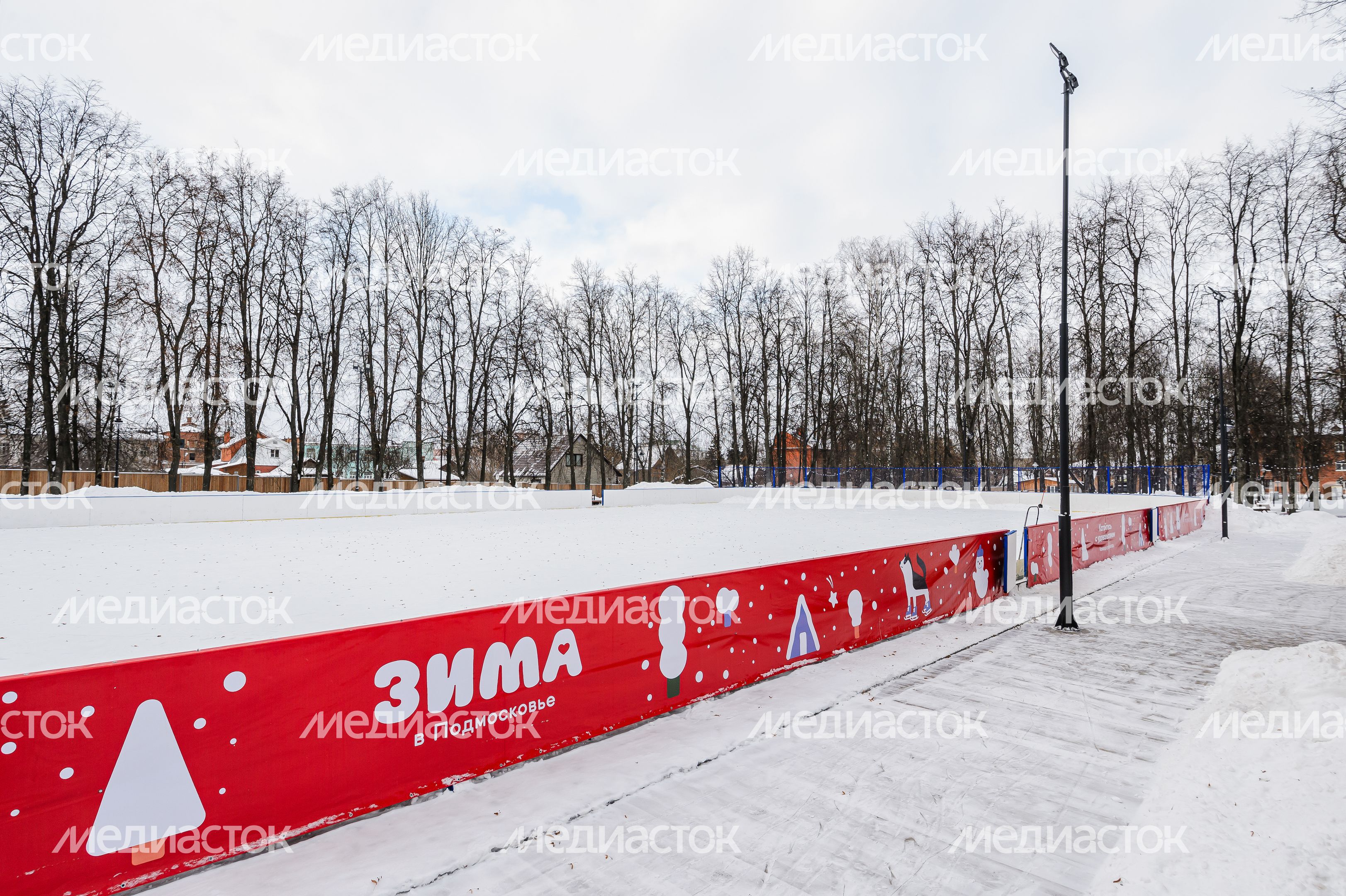 Зимний центральный парк культуры и отдыха в Зарайске