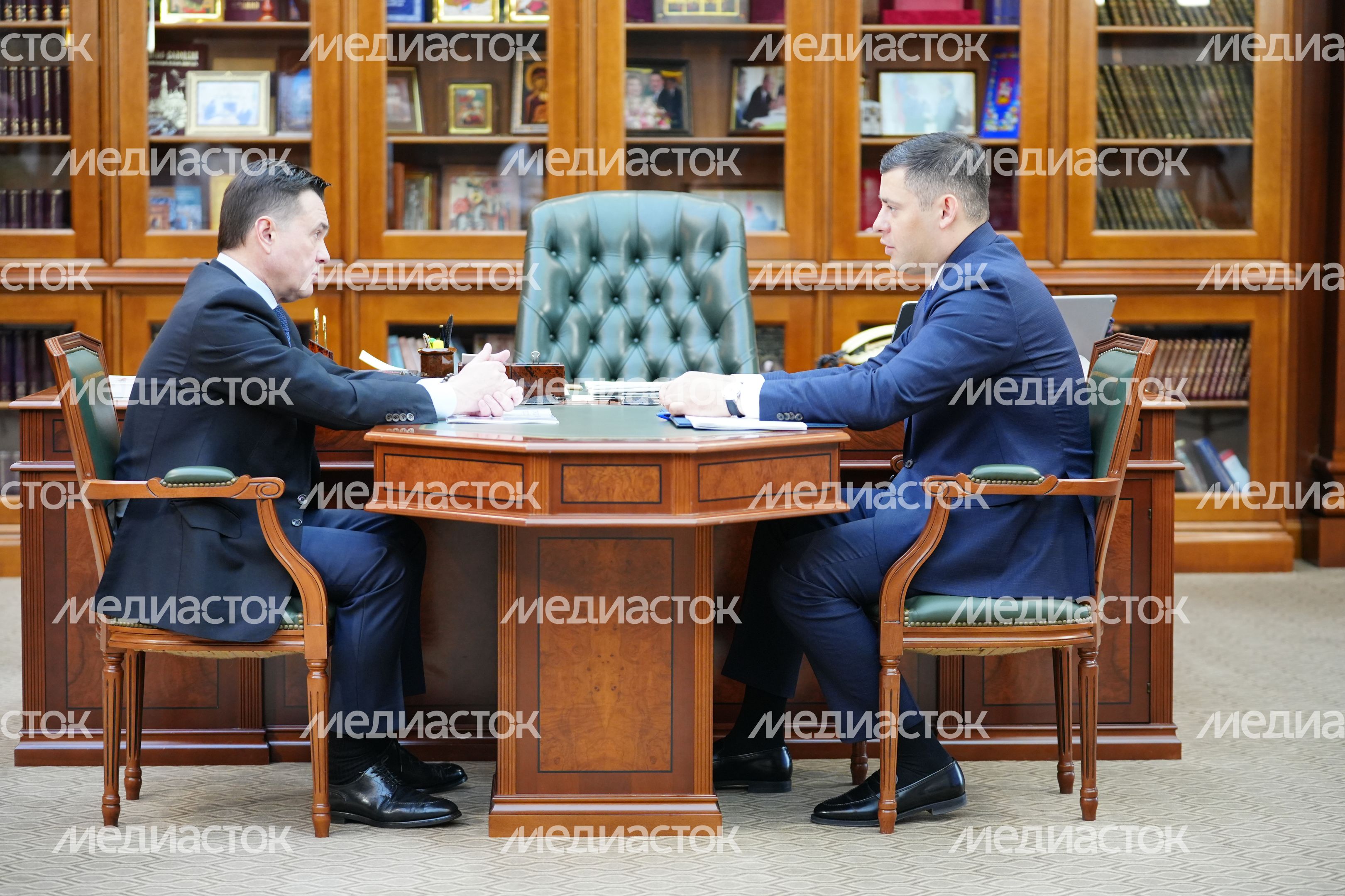 Андрей Воробьев обсудил с главой г.о. Подольск приоритетные задачи муниципалитета