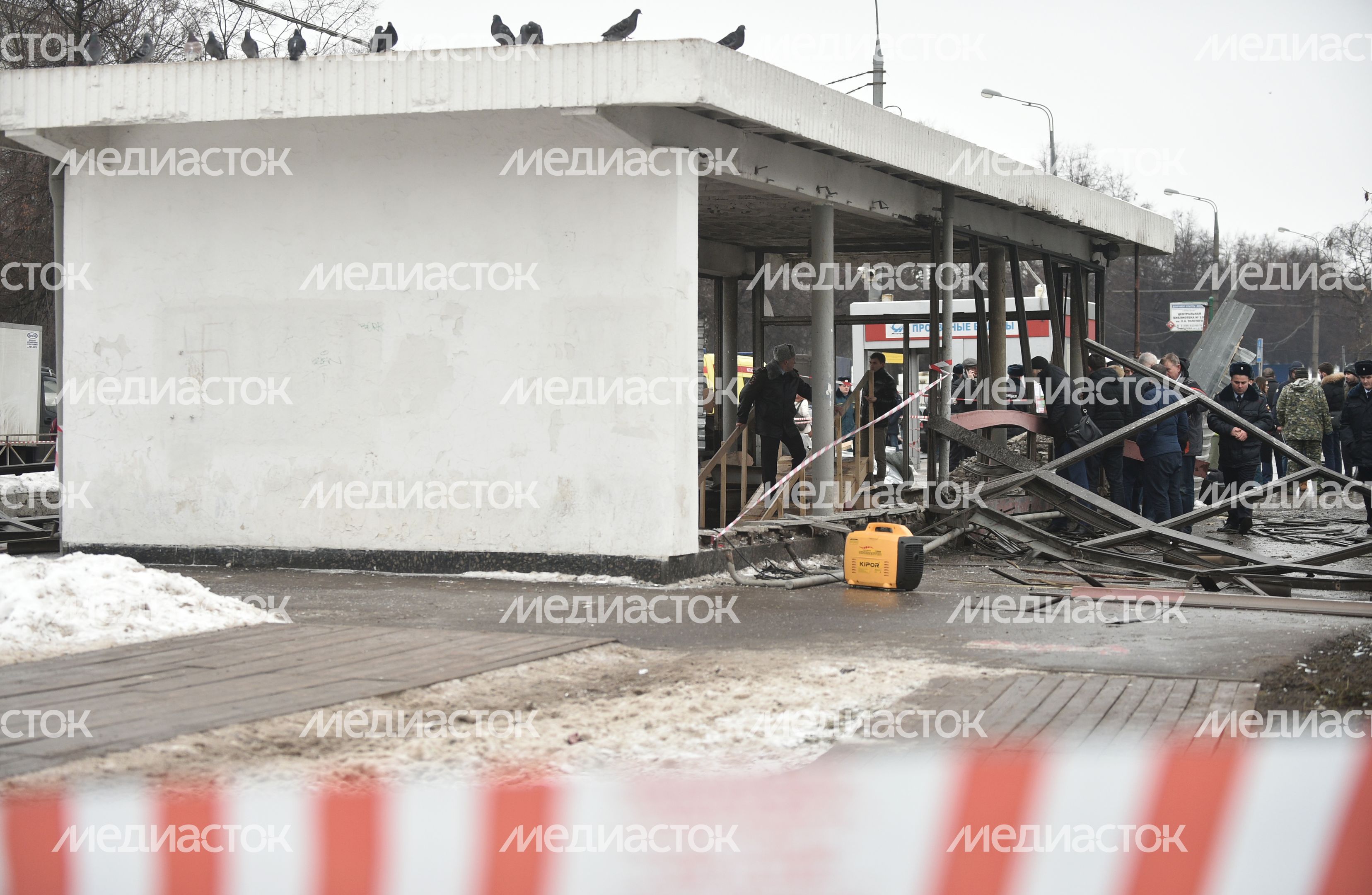 Взрыв газового баллона у метро "Коломенская"