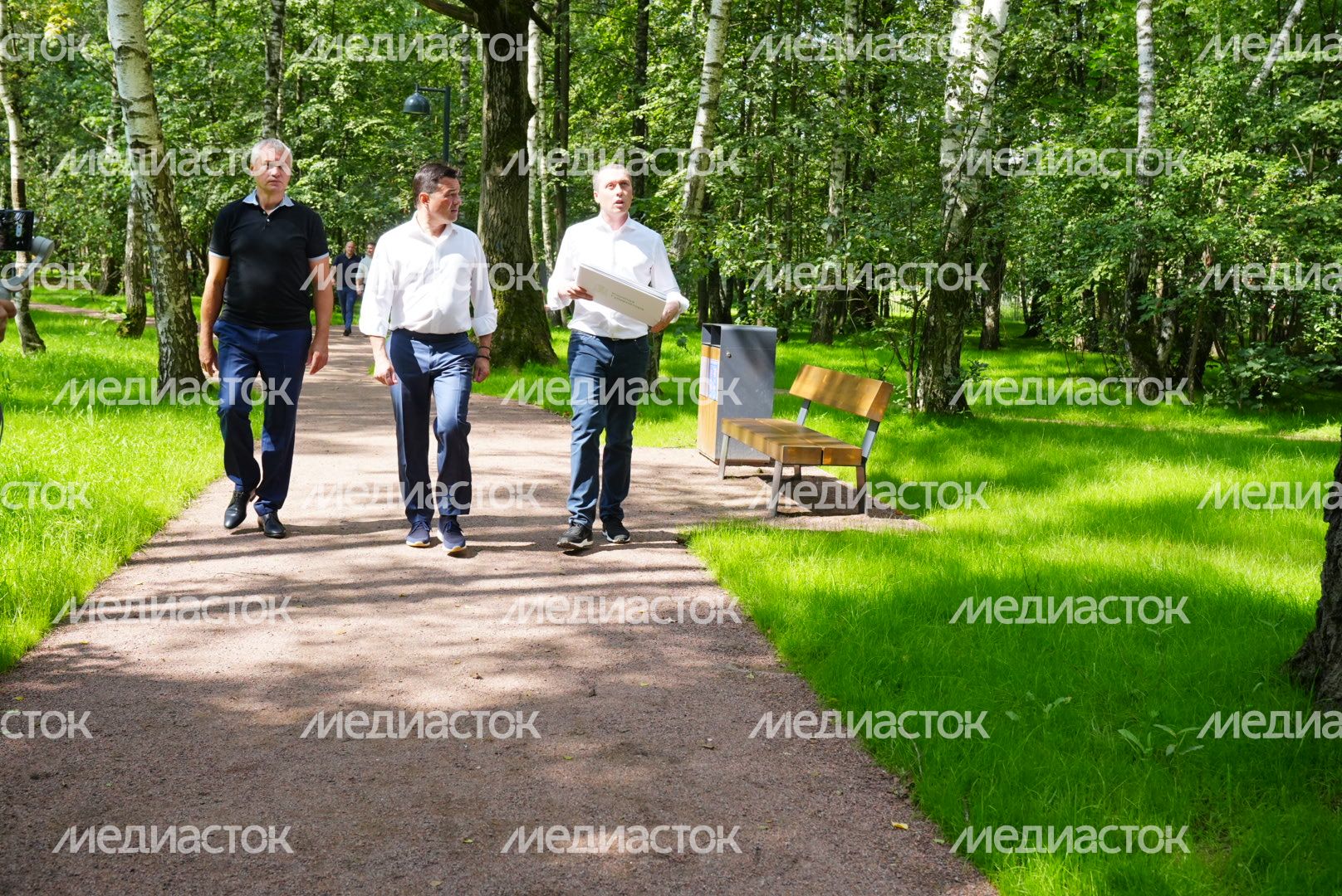 Посещение Фрязинского лесопарка Губернатором Подмосковья