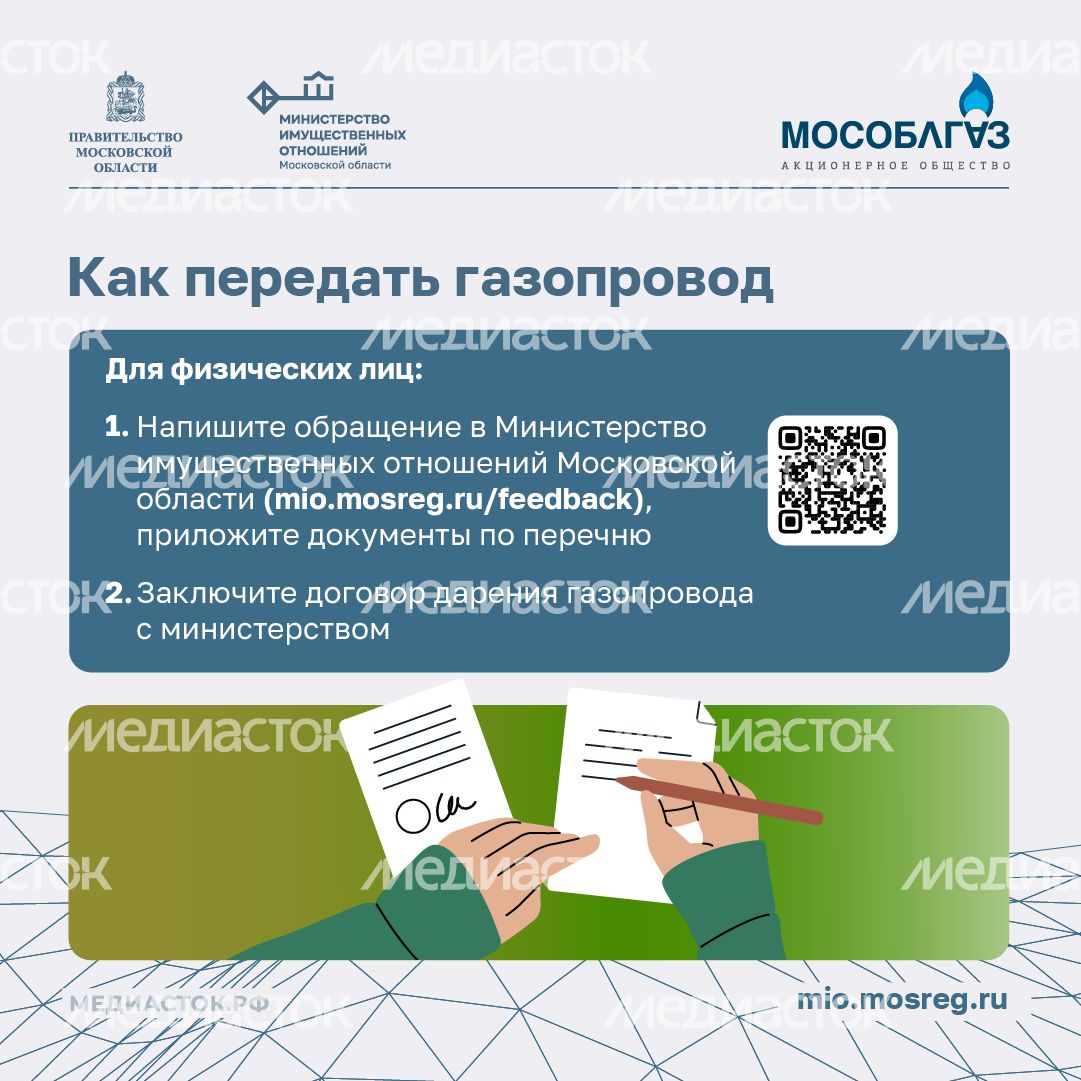 Как передать объекты газового хозяйства в собственность Подмосковья квадрат 05