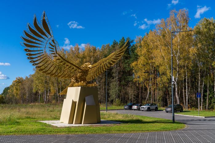 Лесопарк «Соколиная гора» осенью в Истре