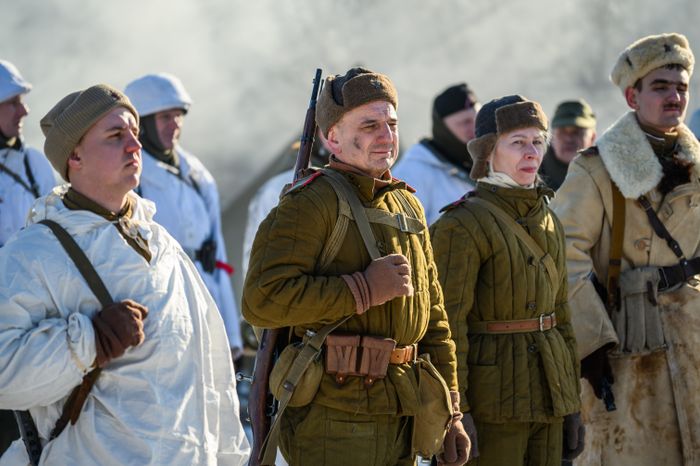 Военно-историческая реконструкция в музее танка Т-34 в Мытищах