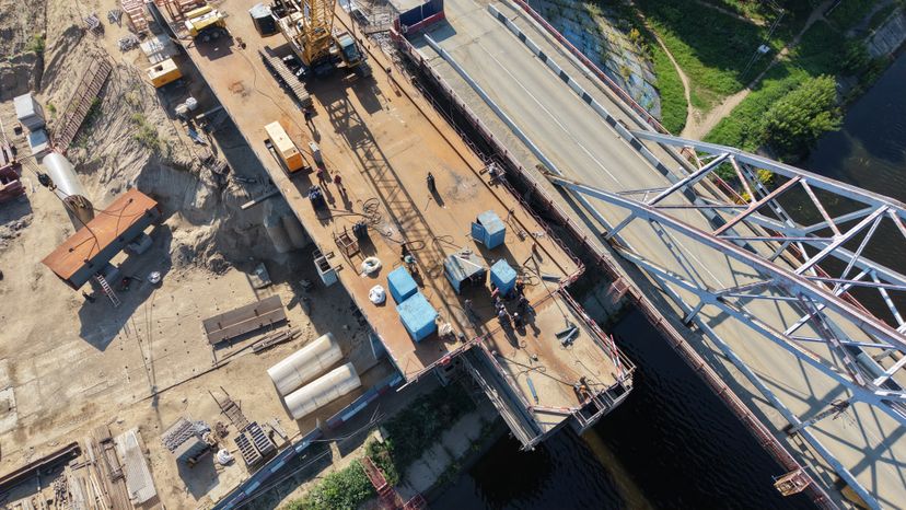 Возведение нового Рогачевского моста в Дмитрове