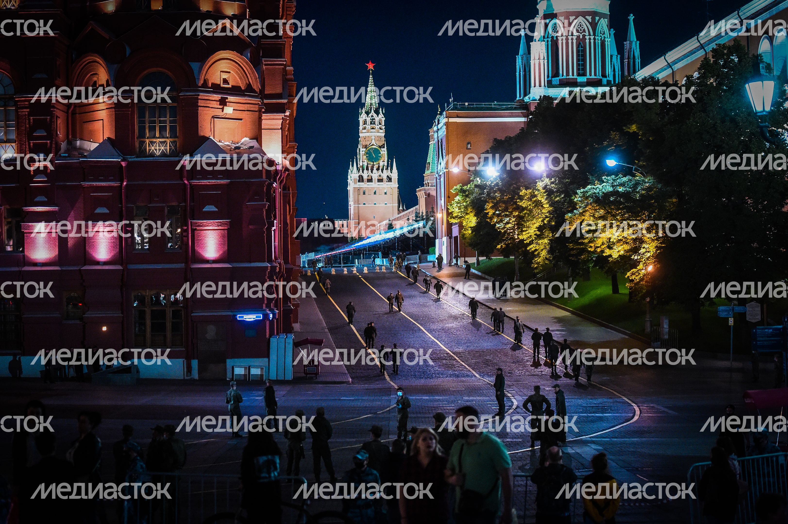 Пешая репетиция парада Победы в Москве