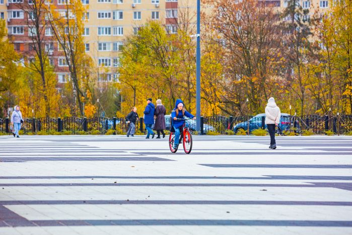 Благоустройство площади Ленина в Краснознаменске