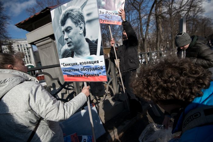 Марш памяти убитого политика Бориса Немцова в Москве