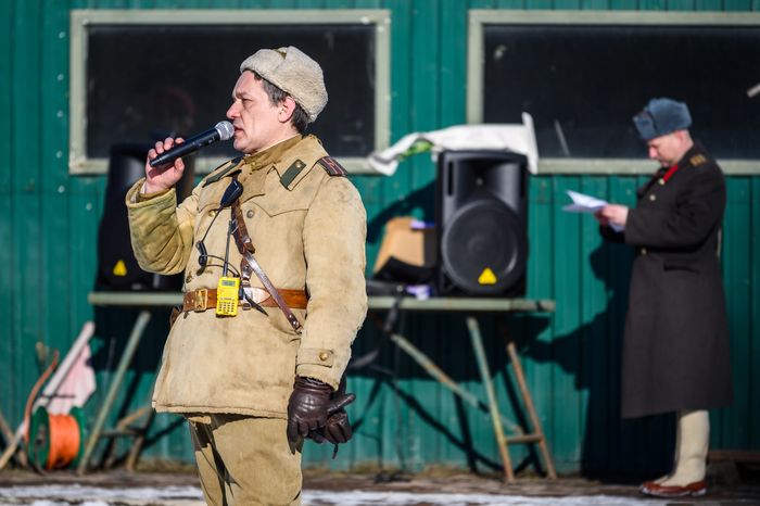 Военно-историческая реконструкция в музее танка Т-34 в Мытищах