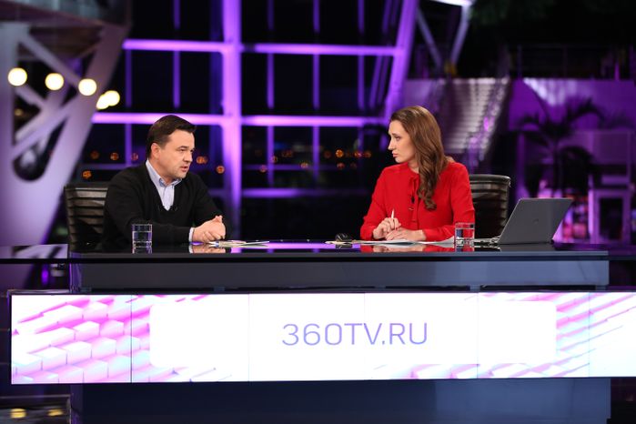 Андрей Воробьев в прямом эфире телеканала «360° Подмосковье»