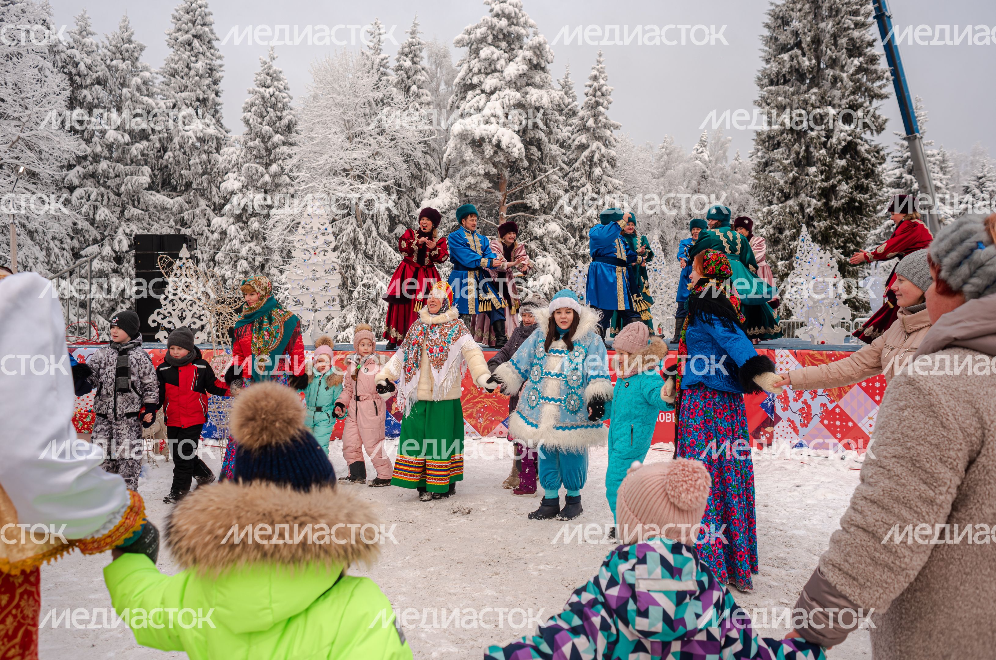 Рубка главной новогодней елки страны