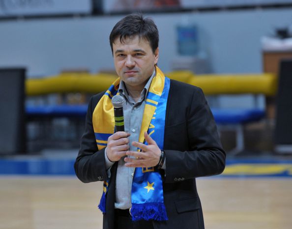 Андрей Воробьев на встрече с БК «Химки»