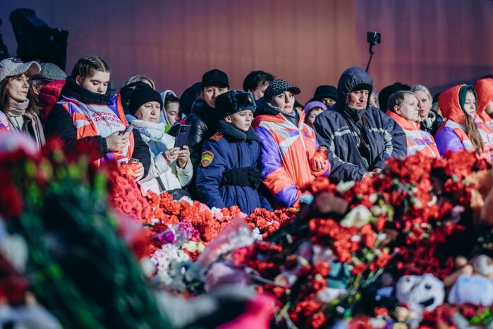 Акция памяти «Журавли» прошла на девятый день после теракта в "Крокус Сити Холле"