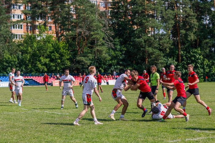 Победа "ВВА-Подмосковье-м" в чемпионате молодежных команд по регби в Монино