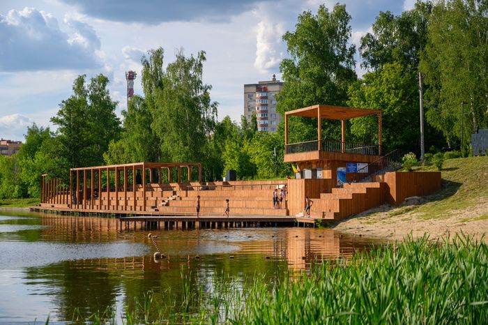 Суворовские пруды в Лосино-Петровском стали комфортной зона для отдыха у воды