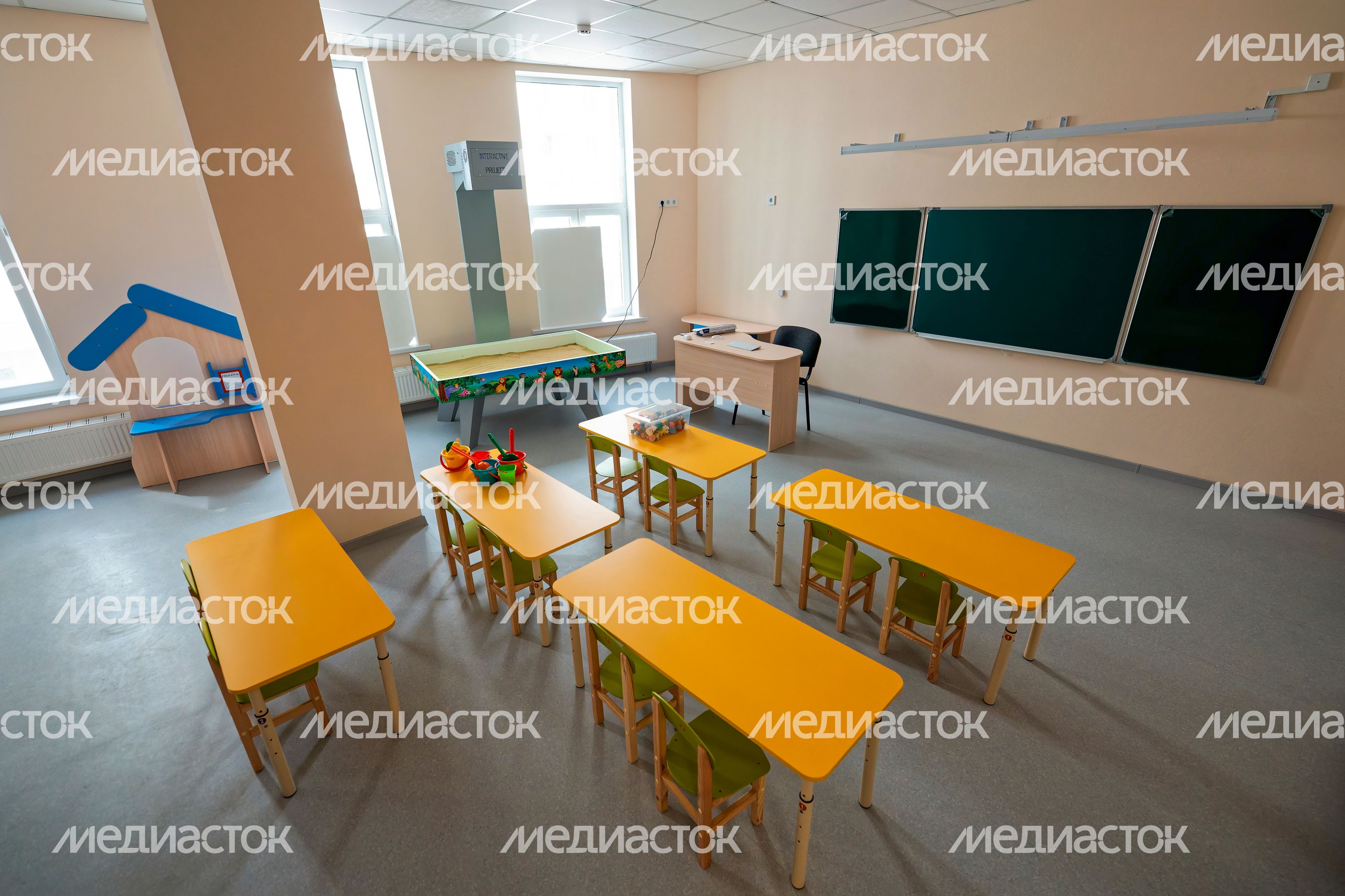 Комната для занятий в новом детском саду «Серебряные росы» в поселке Андреевка Комната для занятий в новом детском саду «Серебряные росы» в поселке Андреевка