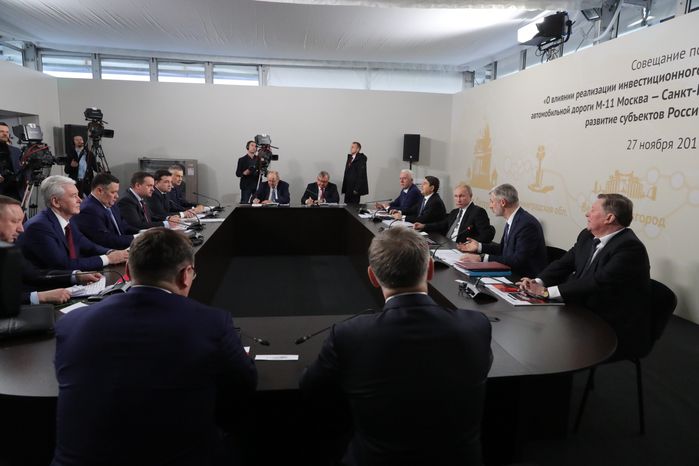 Совещание о влиянии реализации проекта строительства трассы М-11 «Москва - Санкт-Петербург» на социально-экономическое развитие регионов