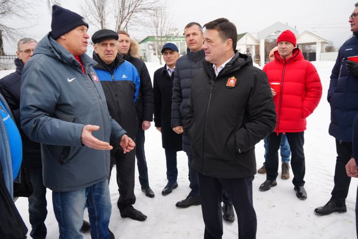 Посещение места строительства нового стадиона «Торпедо» в Люберцах Губернатором Подмосковья