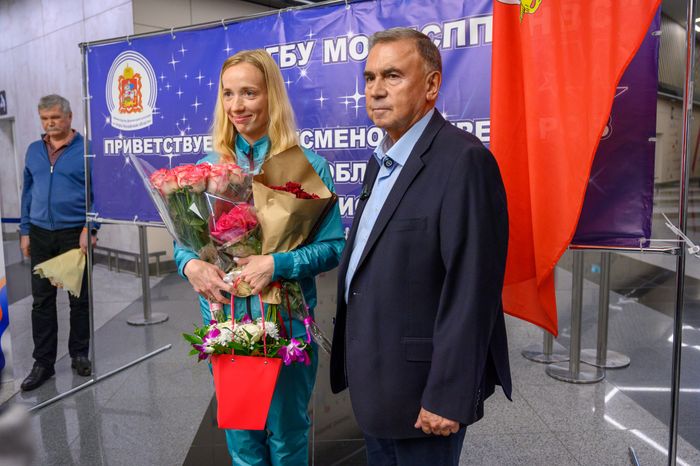 Встреча российской делегации в Шереметьево, вернувшейся с XXV Летних Сурдлимпийских игр в Токио