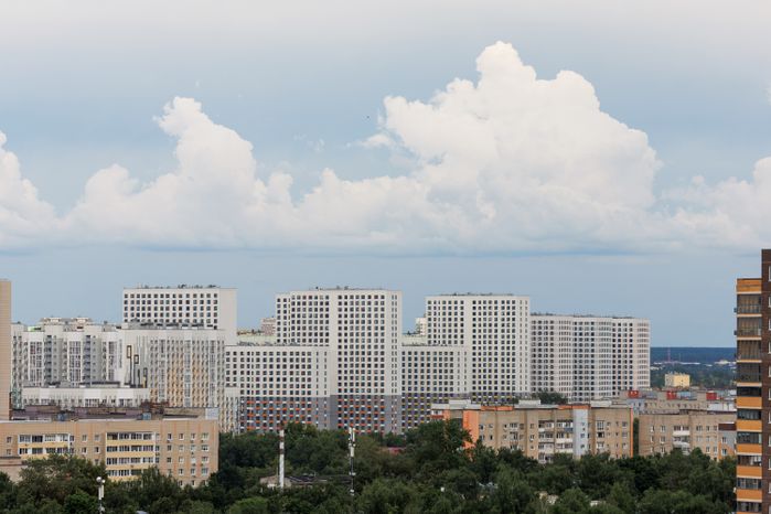 Городской пейзаж многоэтажек в Люберцах
