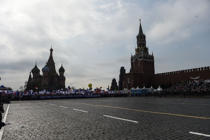 Первомайская демонстрация профсоюзов в Москве