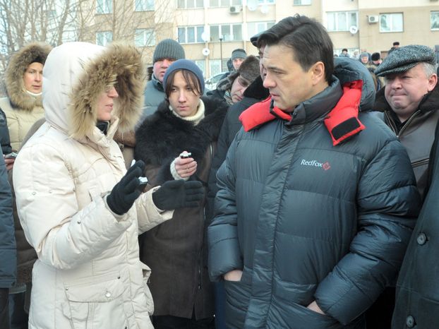 Андрей Воробьев на встрече по незаконной вырубке леса