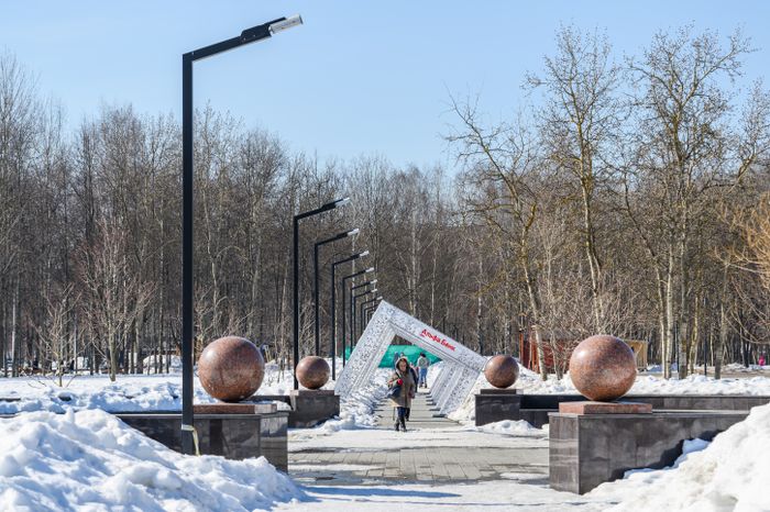Центральный парк культуры и отдыха в Долгопрудном зимой