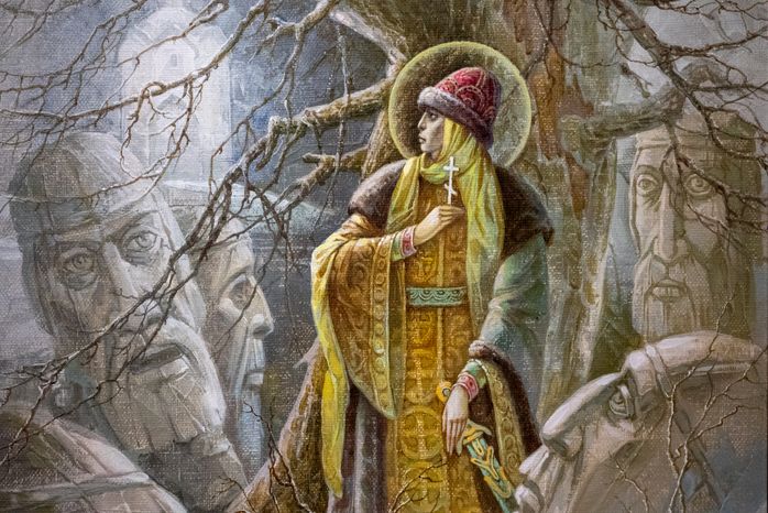 Федоскинская лаковая миниатюра живописи на выставке «Федоскино: где живет душа» в музее «Новый Иерусалим» города Истра