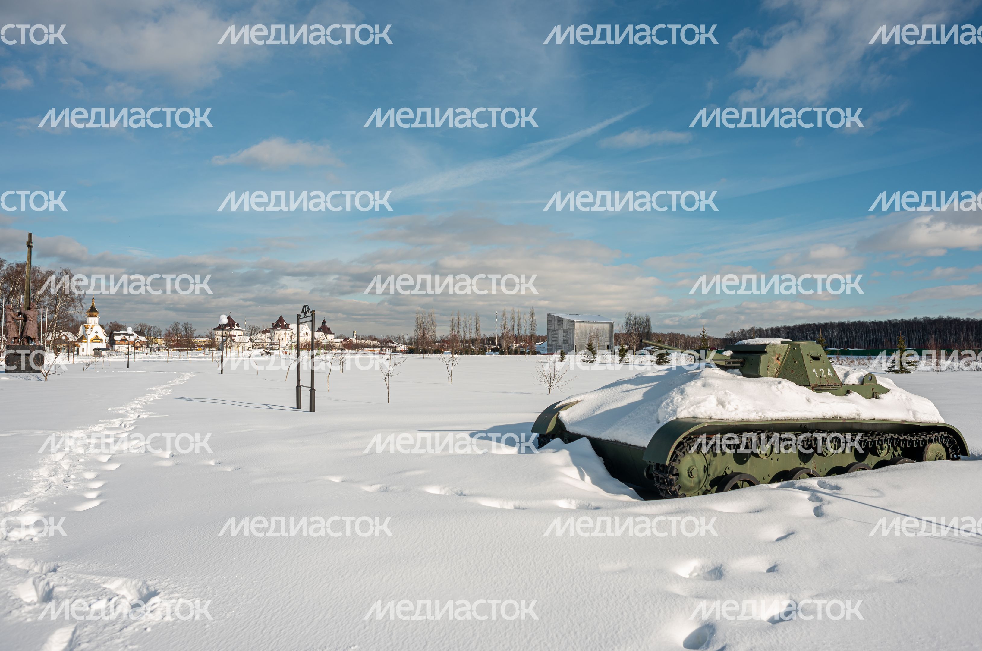 Зимние виды Национального Конного арка Русь