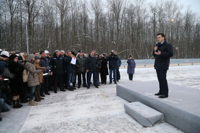 Открытие путепровода в Ступинском районе