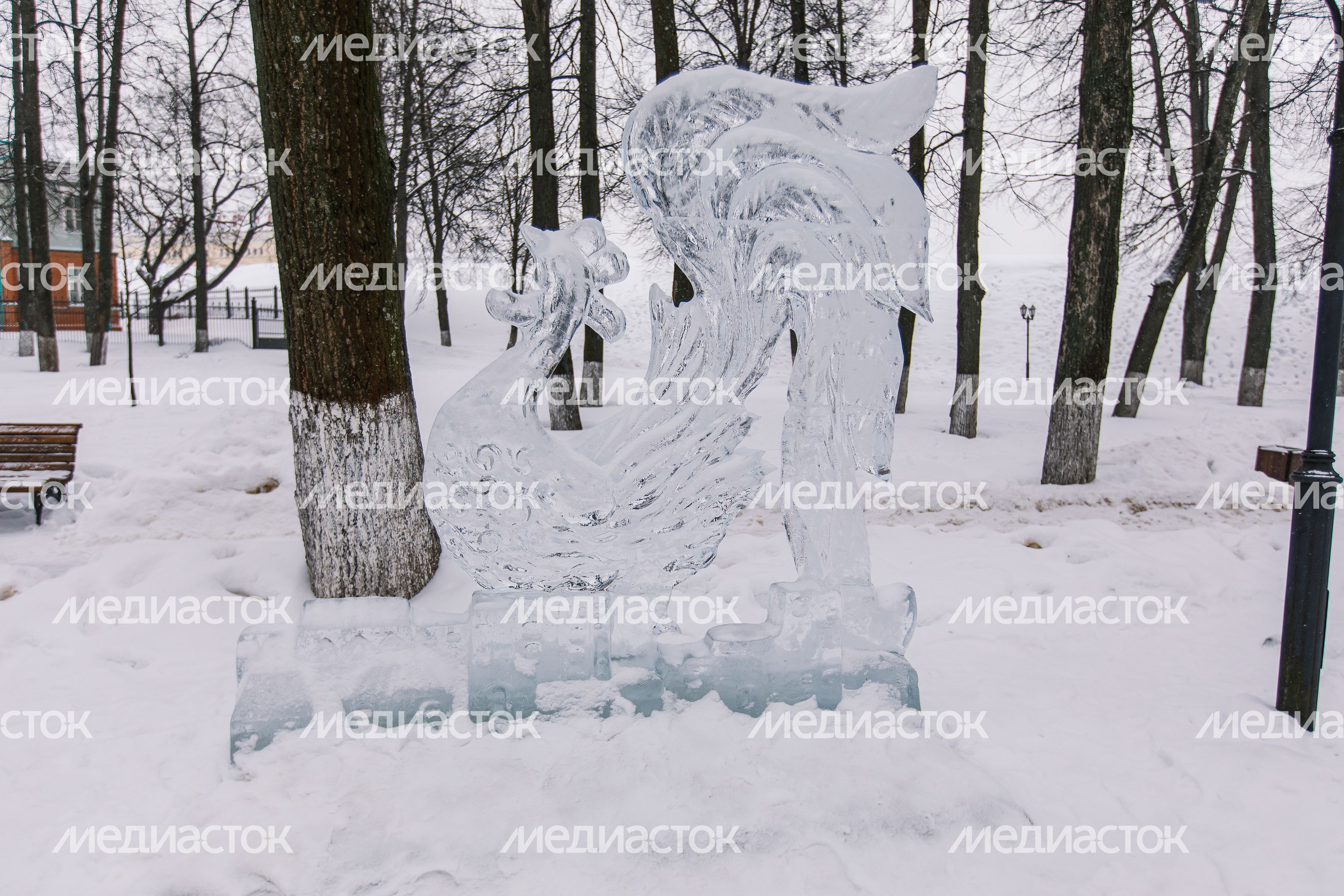 Дмитров. Ледяные скульптуры на Исторической площади Дмитров. Ледяные скульптуры на Исторической площади