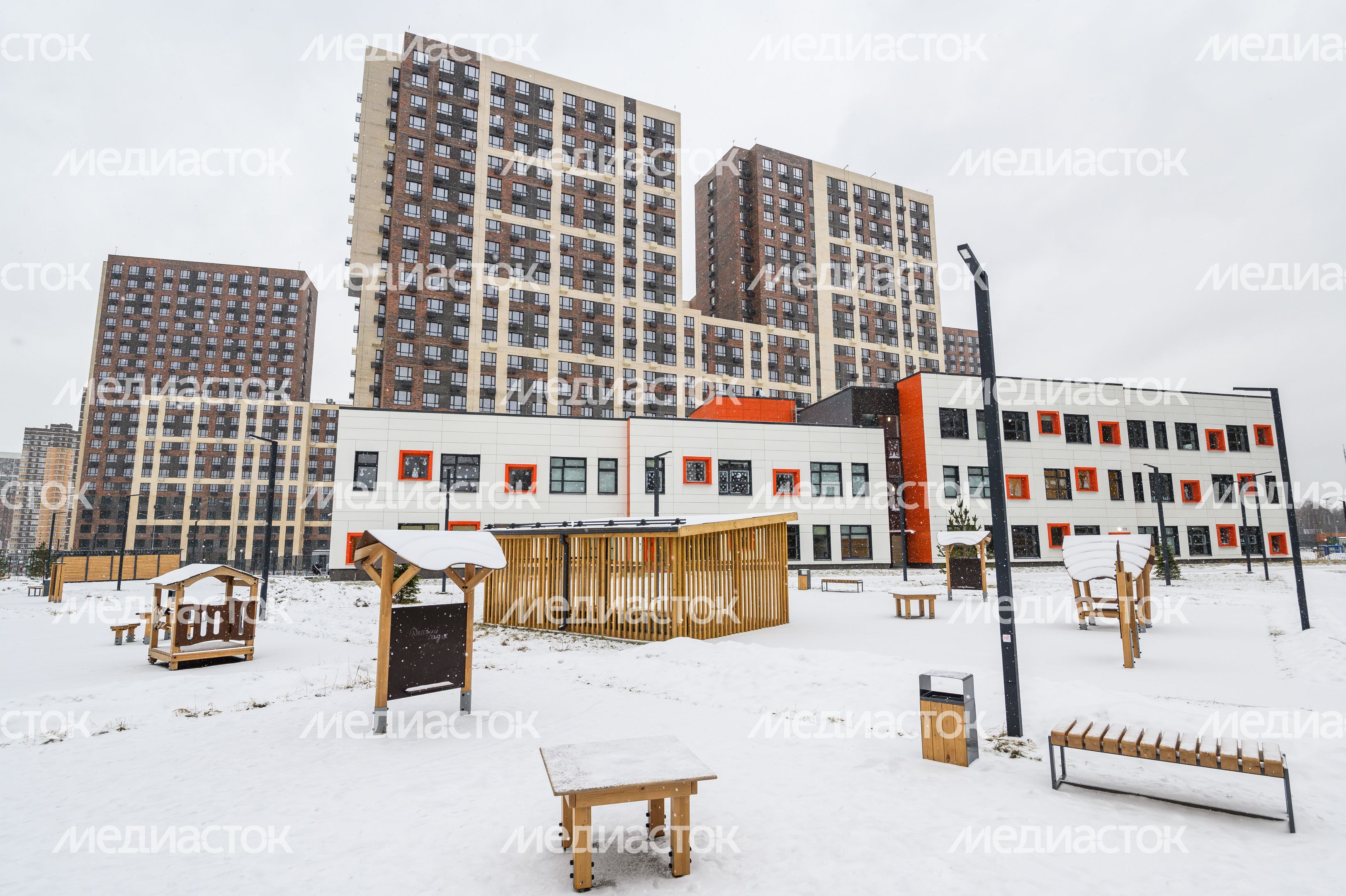 Новый детский сад в микрорайоне Новое Павлино в Балашихе Новый детский сад в микрорайоне Новое Павлино в Балашихе