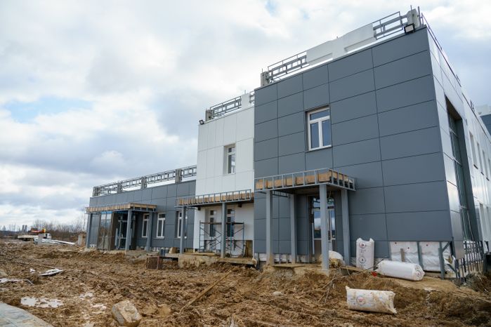 Серпухов. Строительство поликлиники. Ноябрь 2023 г.