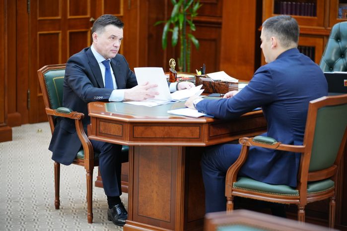 Андрей Воробьев обсудил с главой г.о. Подольск приоритетные задачи муниципалитета