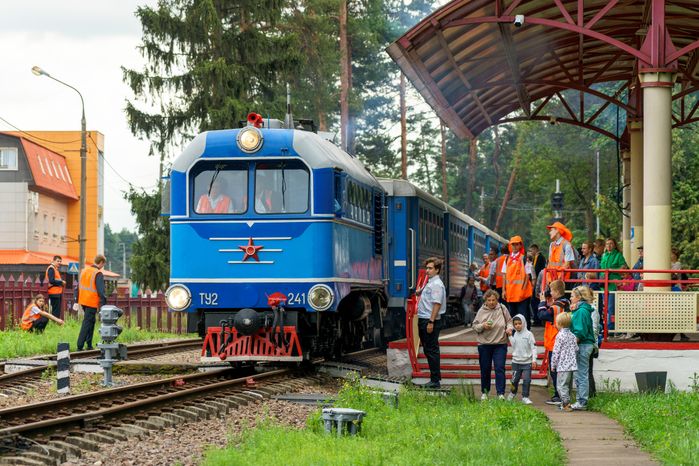 Московская детская железная дорога в поселке Кратово