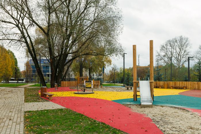 Сквер им. Б.К. Громцева после благоустройства в Дзержинском