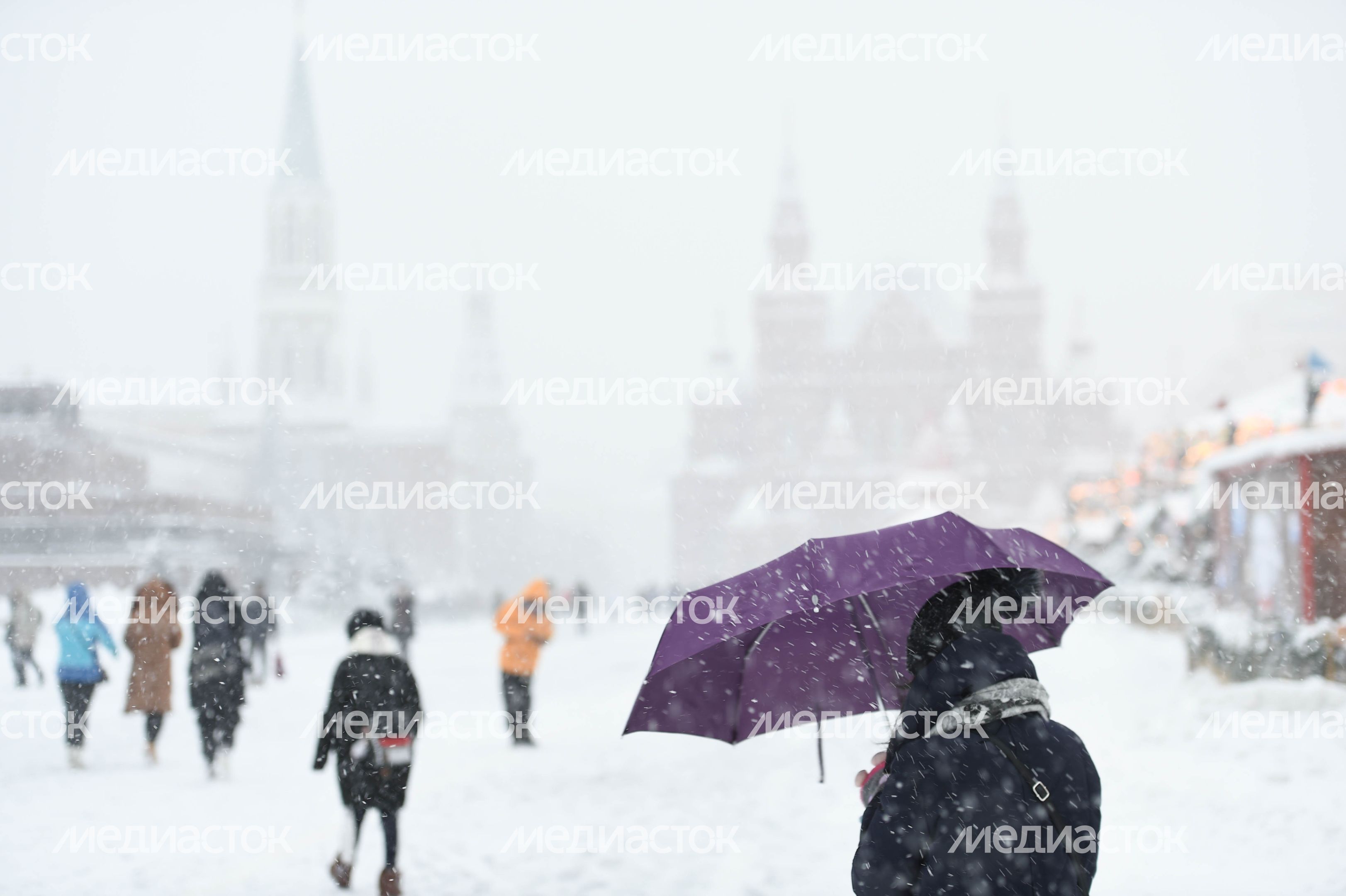 Рекордный снегопад в Москве и Подмосковье