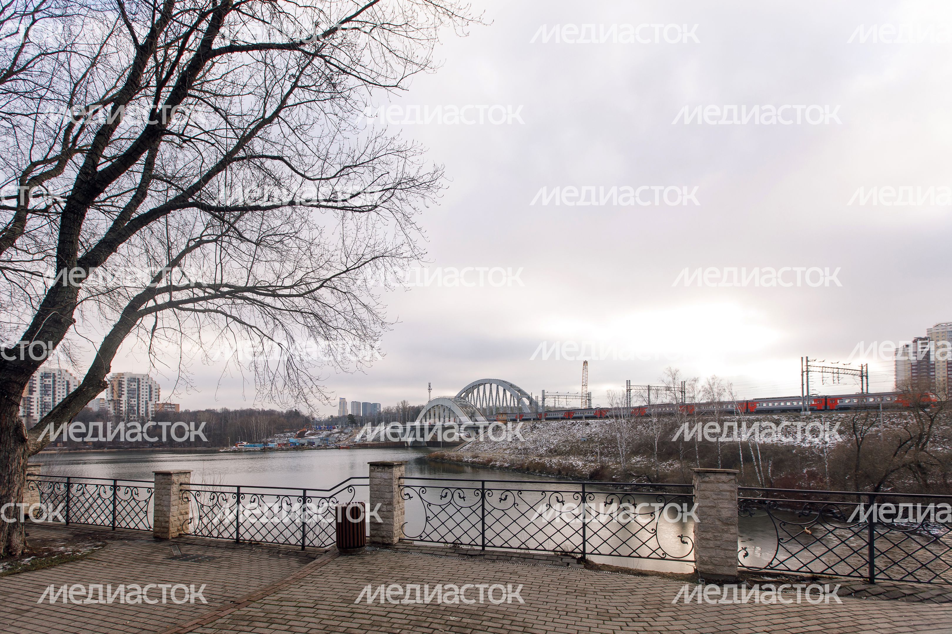 Вид на железнодорожный мост в Химках Вид на железнодорожный мост в Химках
